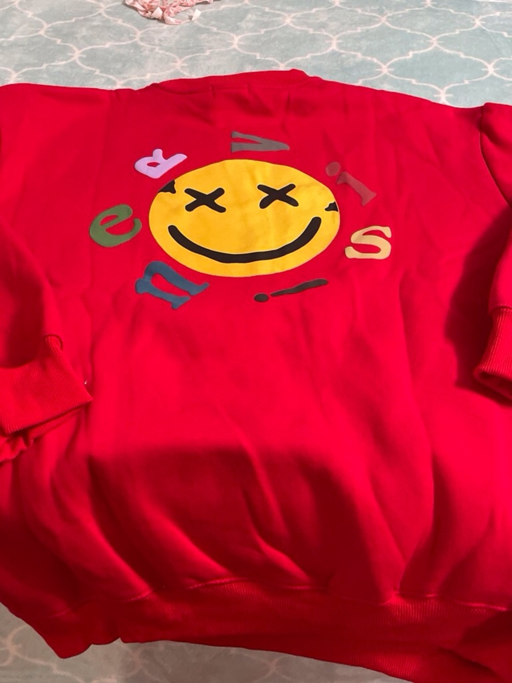 This red Mayham nervis Sweater